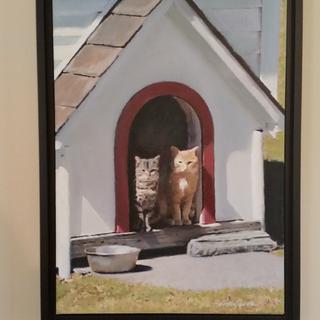 Sloped Black Satin Wood Picture Frame