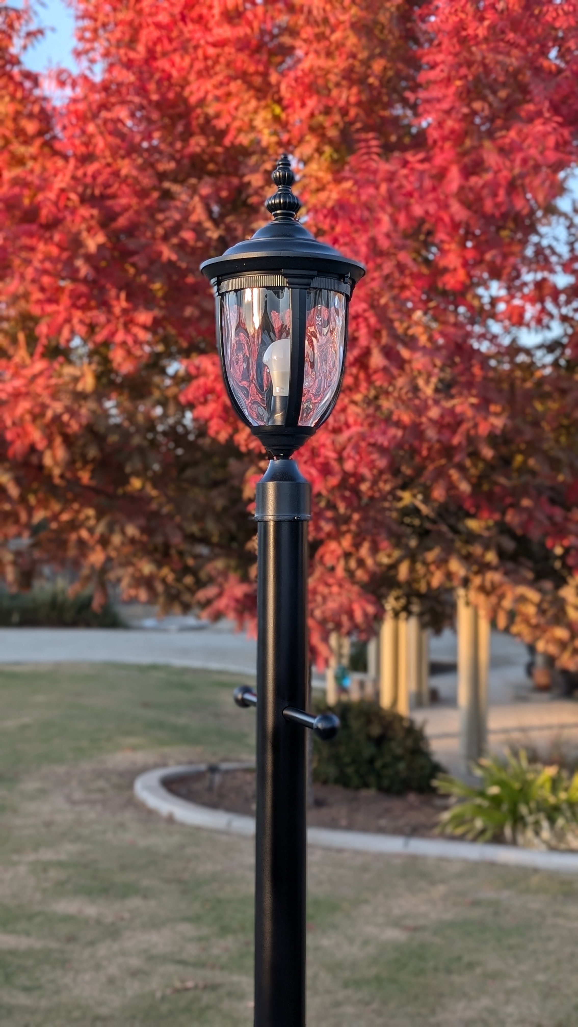 Textured Black Outdoor Post Lantern 21 Inch - #49288 | Lamps Plus