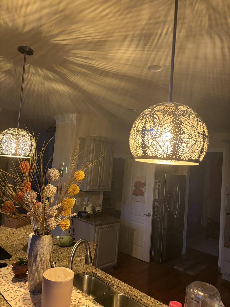 Moroccan Mini Pendant in Brushed Nickel Finish - #71F42 | Lamps Plus