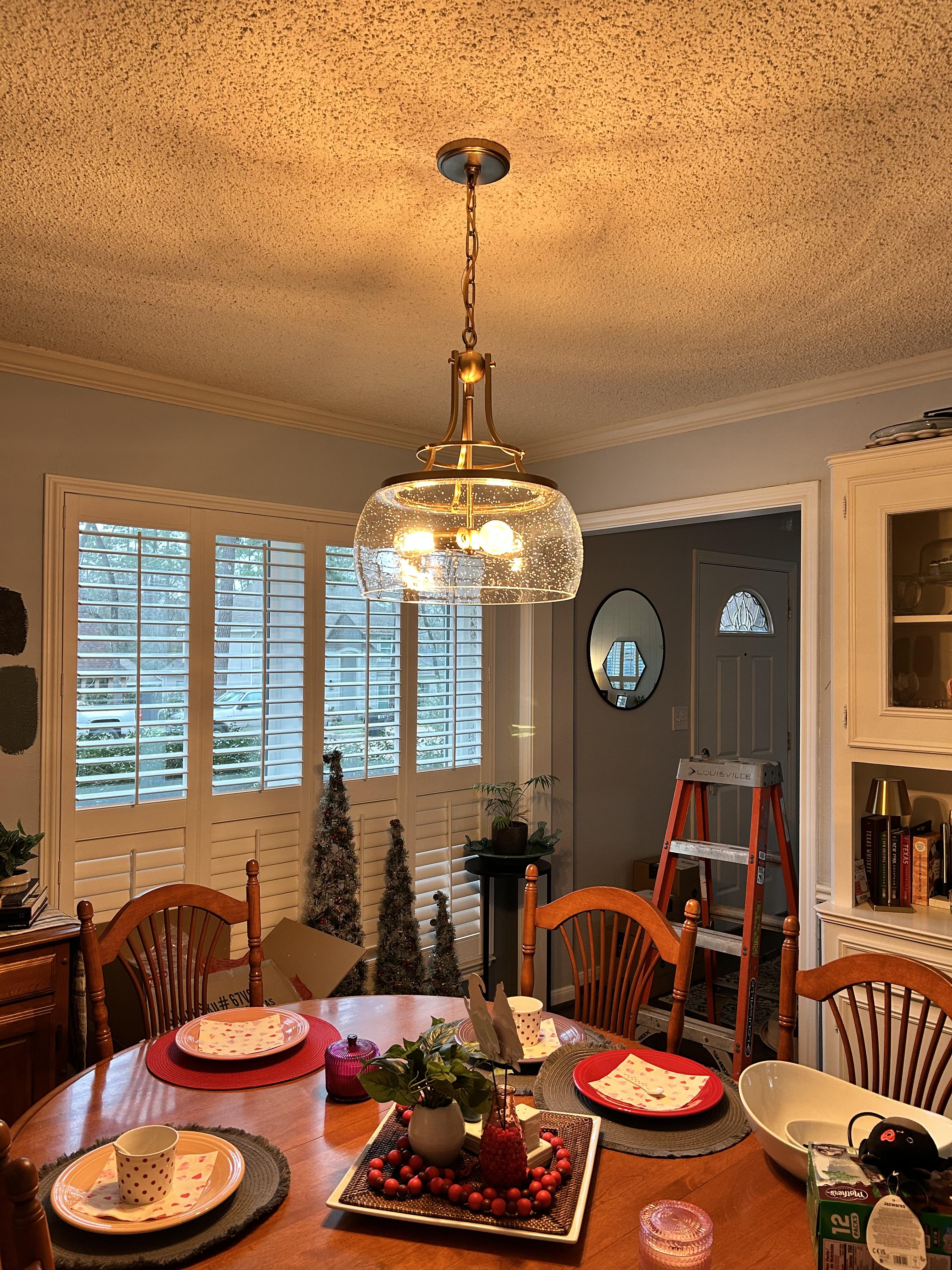 Warm Gold 3-Light LED Hanging Pendant with Luxe Design - #67V80