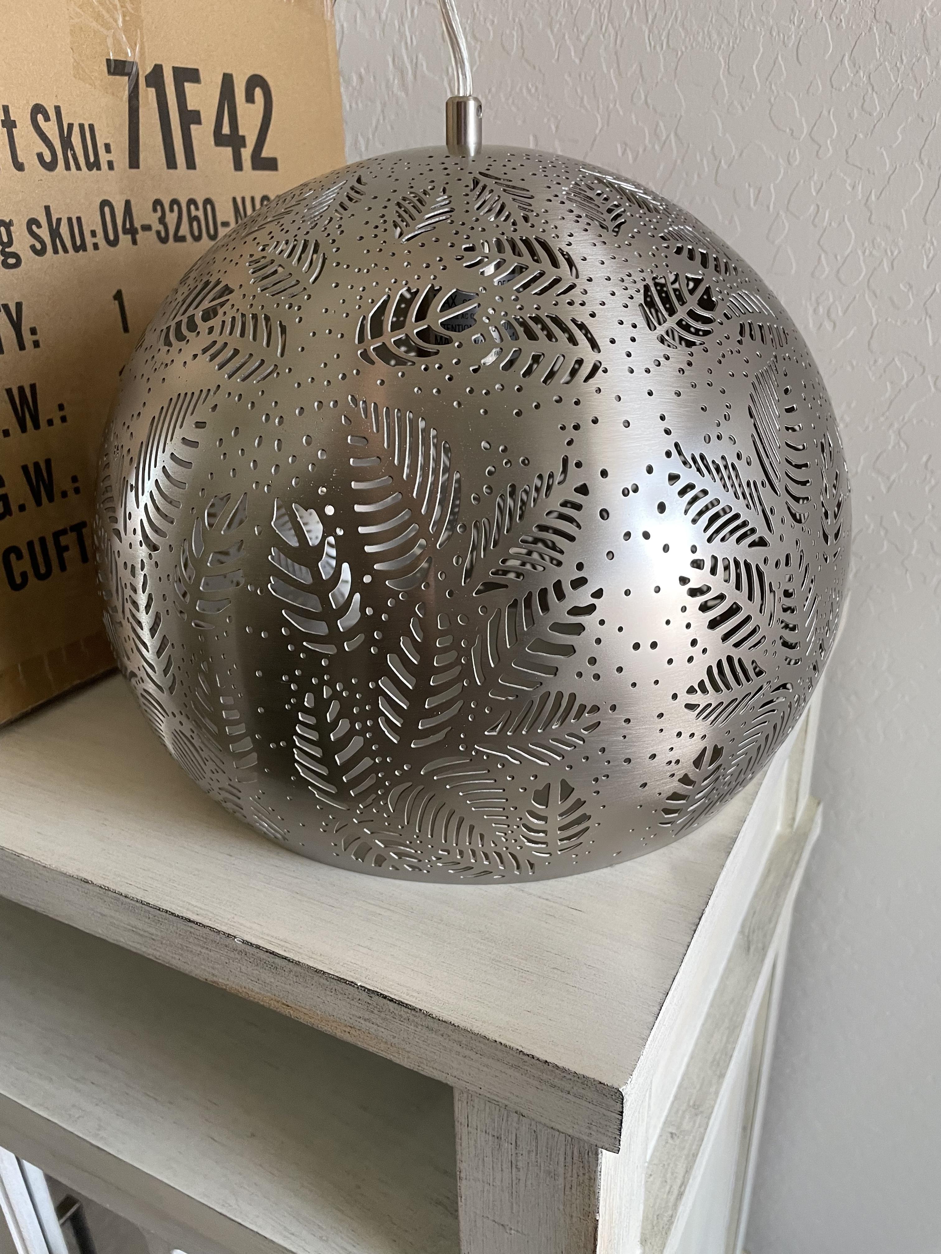 Moroccan Mini Pendant in Brushed Nickel Finish - #71F42 | Lamps Plus