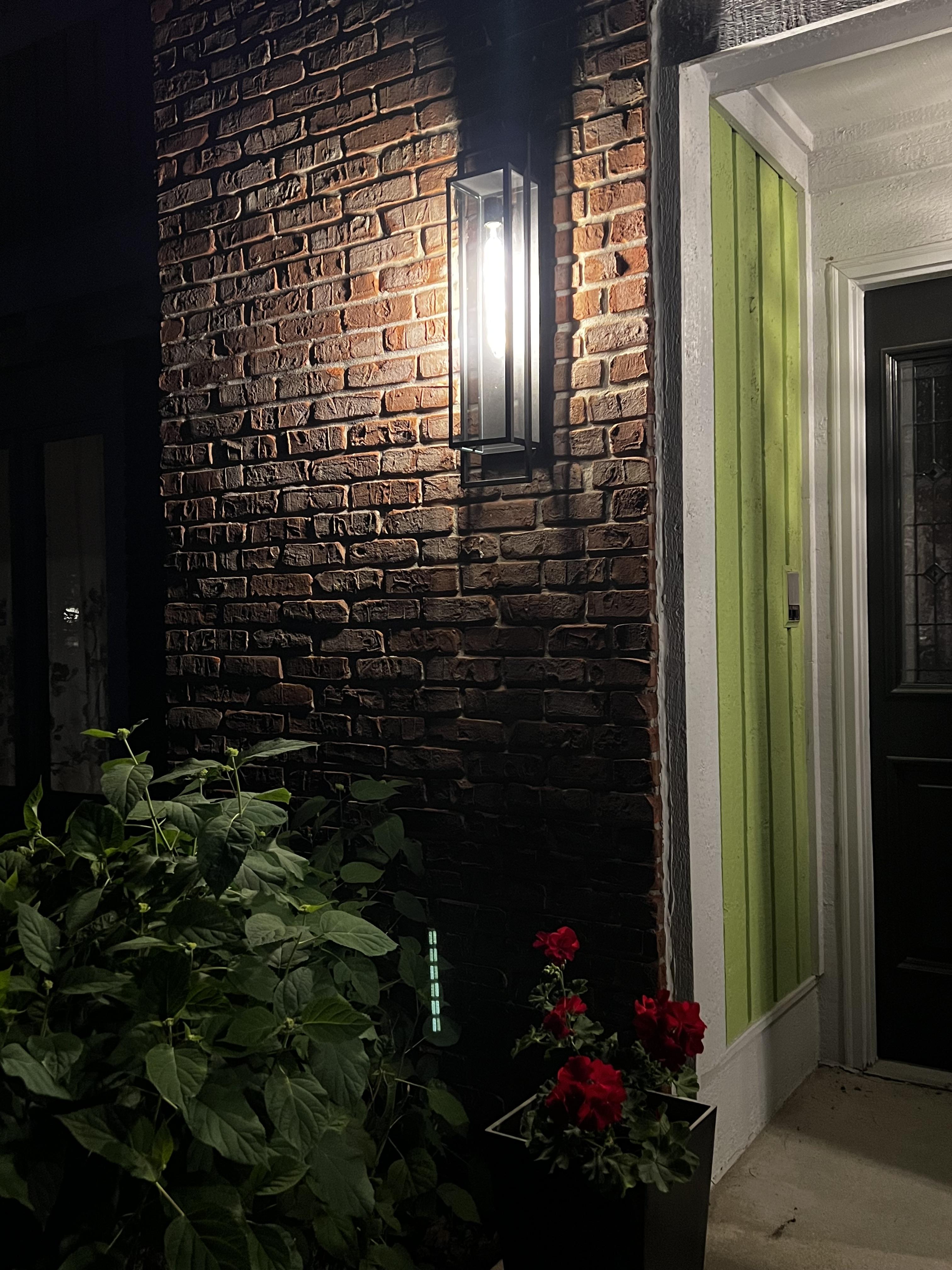 Black Modern Outdoor Porch Wall Light 28 Inch - #693H1 | Lamps Plus