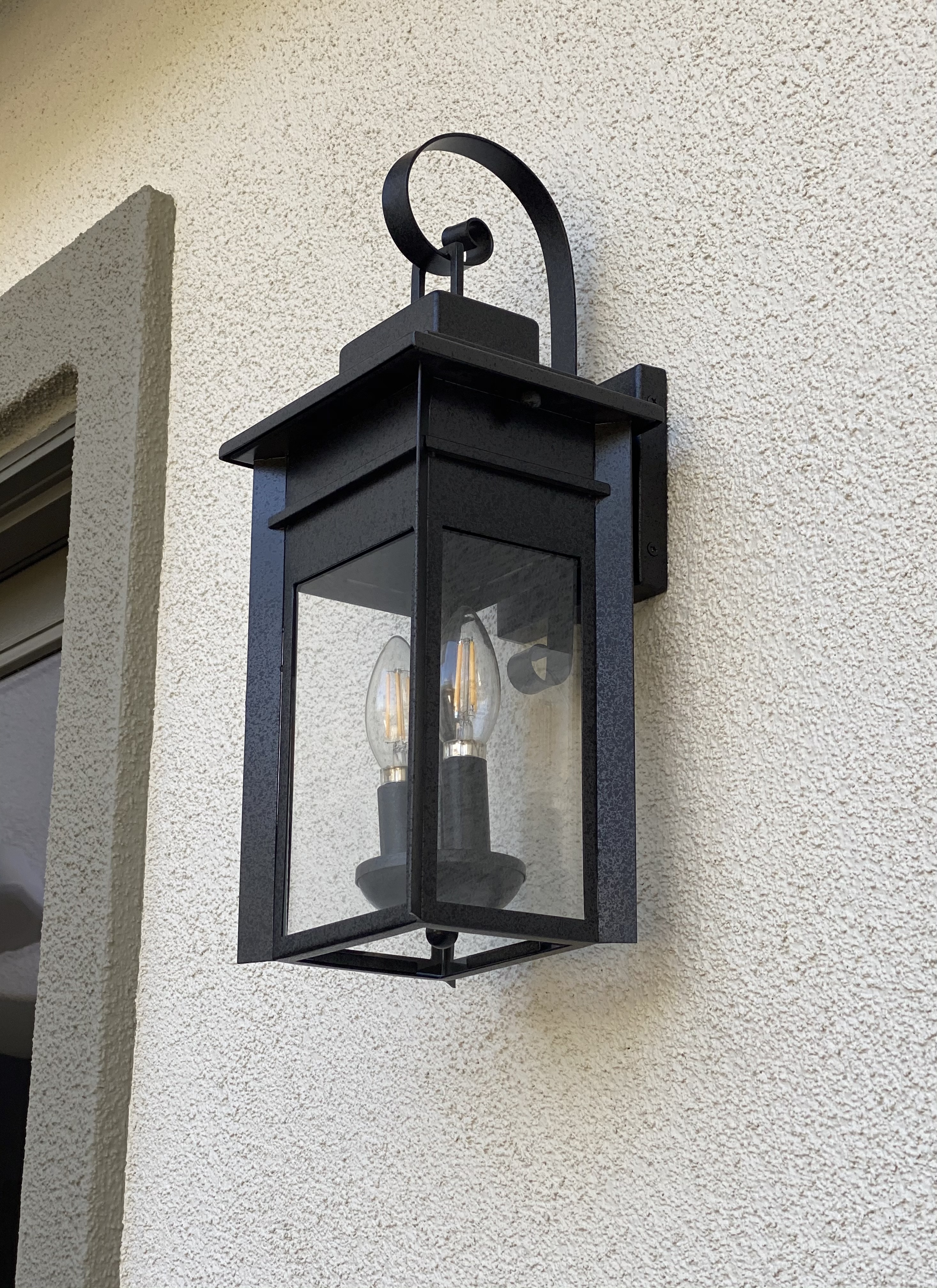 Natural Iron Outdoor Wall Lantern Porch Light 17