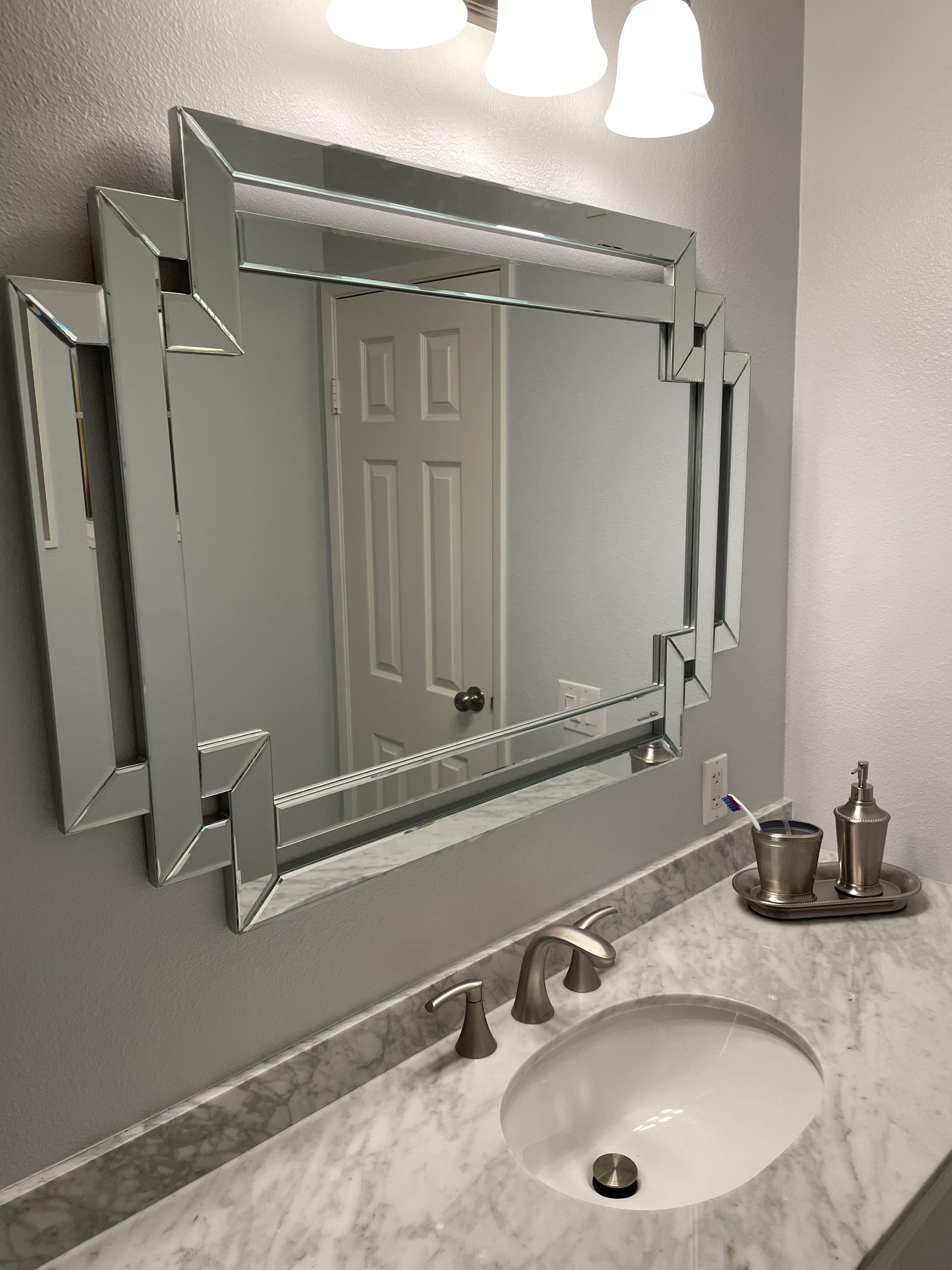 Kenroy Home 60353 Warren ウォールミラー 31 x 25インチ ホワイト