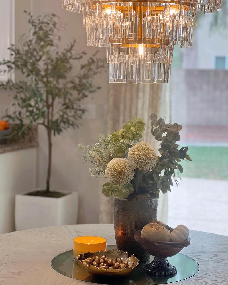 Antique Brass Crystal 8-Light Hanging Chandelier - #64T05 | Lamps Plus