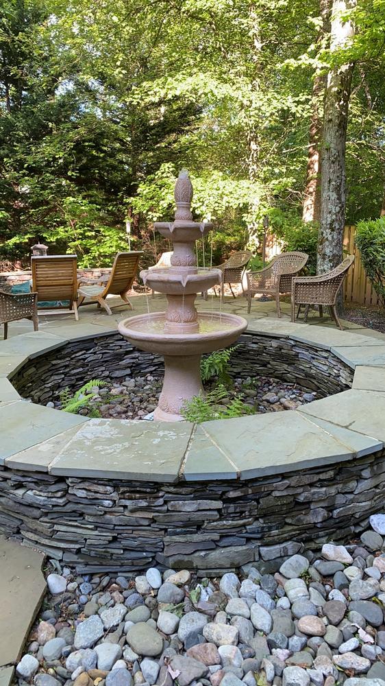 fontaineグリーン Sunnydaze 80 in. 4-Tier Electric Powered Grand Courtyard