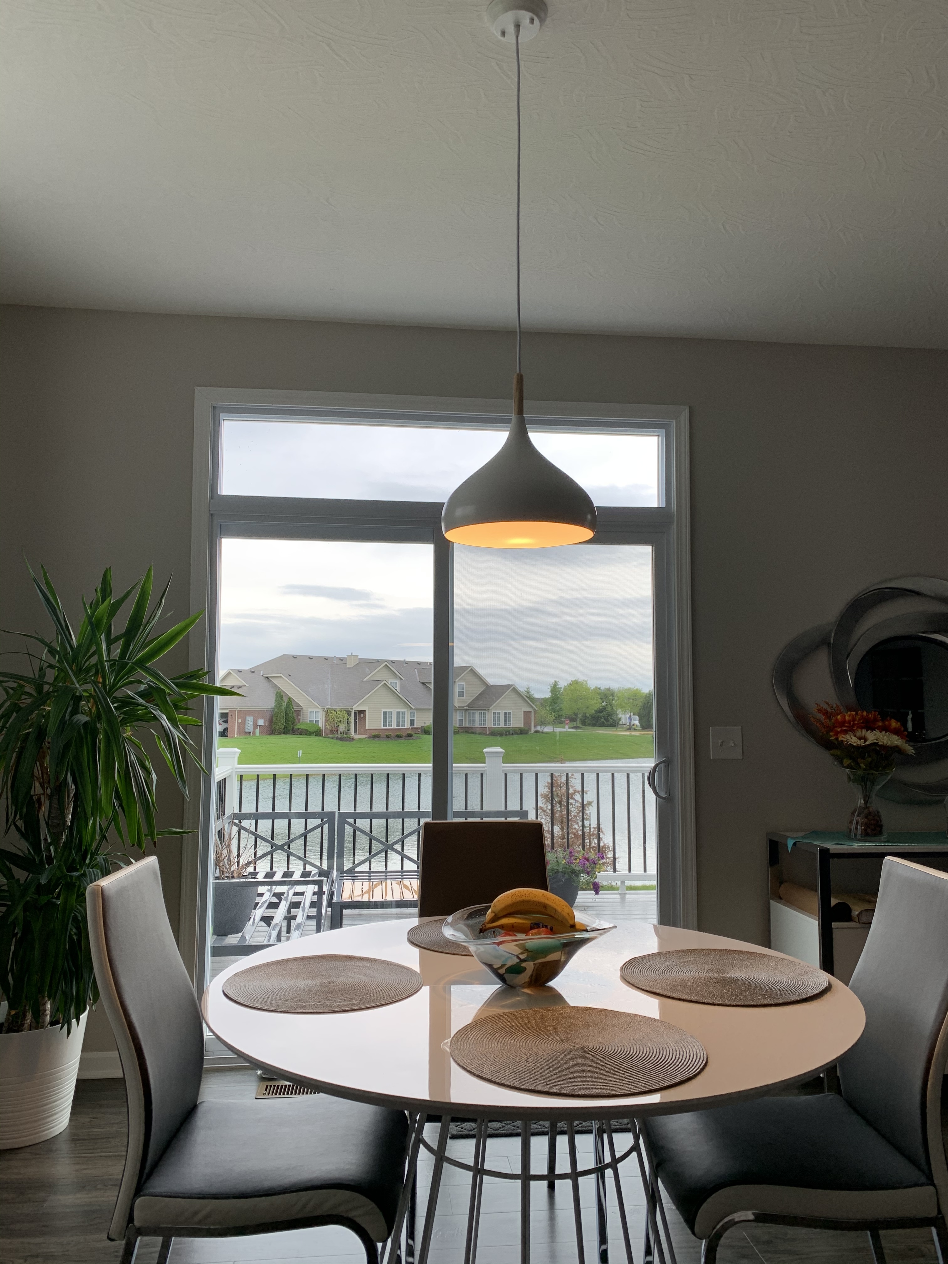 White Pendant Light Set – 3-Pack Mini Wood & Metal Pendant Lighting With Adjustable Cord, 5.94" Farmhouse Style For Kitchen Island, Dining Room, Bar, Bedroom