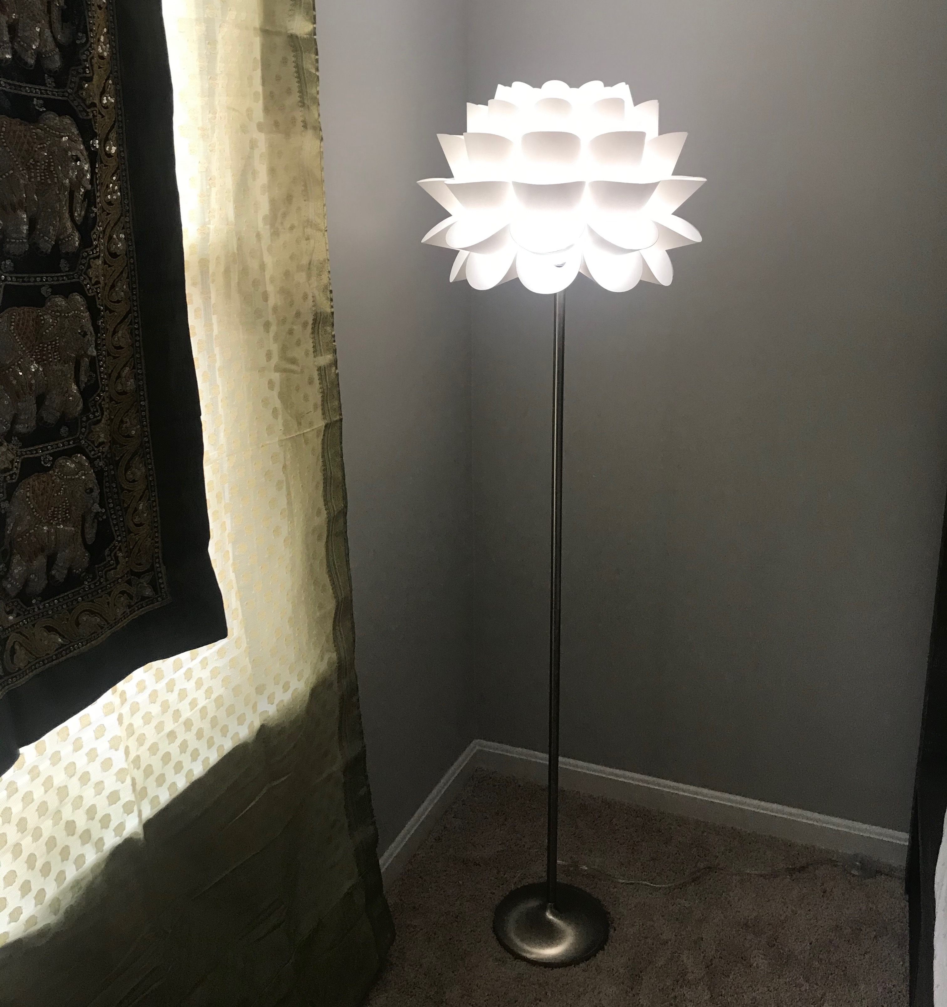 Possini euro design white flower floor lamp cheap