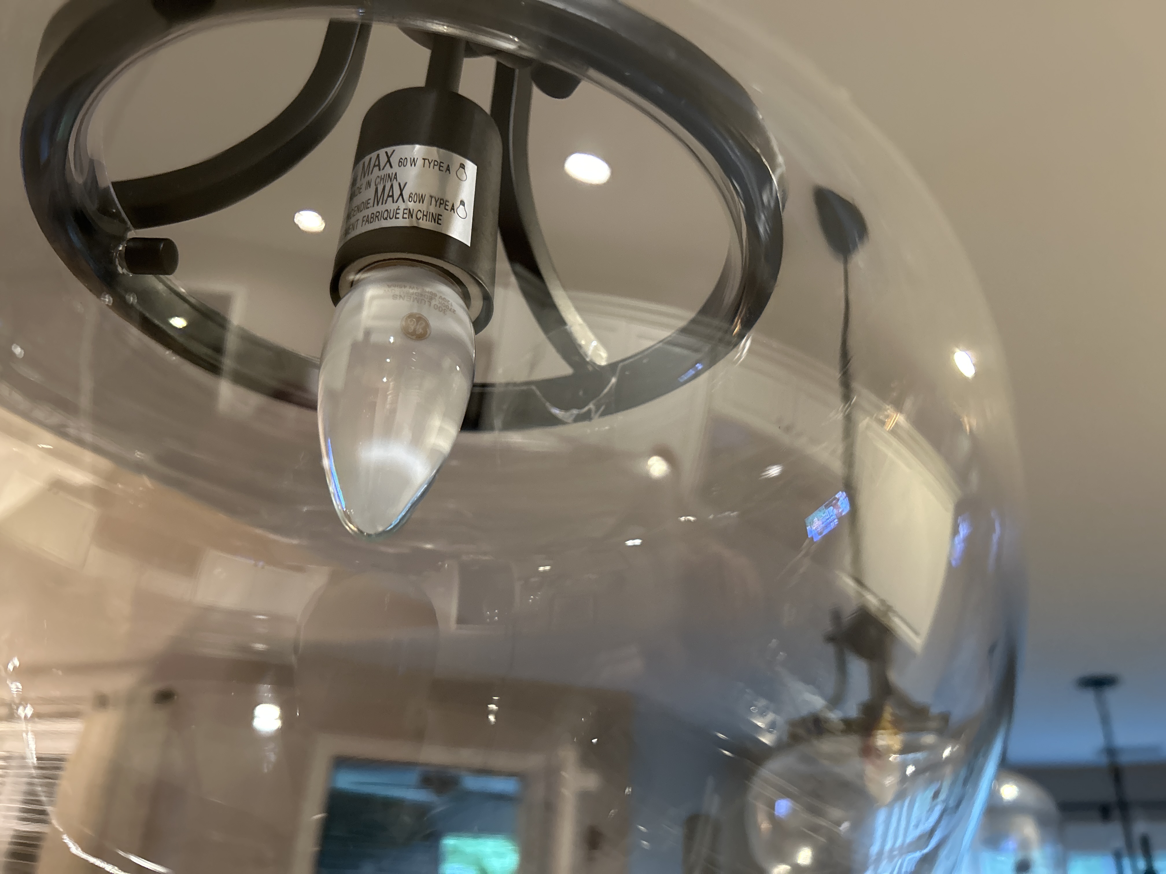 Black Clear Glass Hanging Light Traditional Mini - #86M35 | Lamps Plus