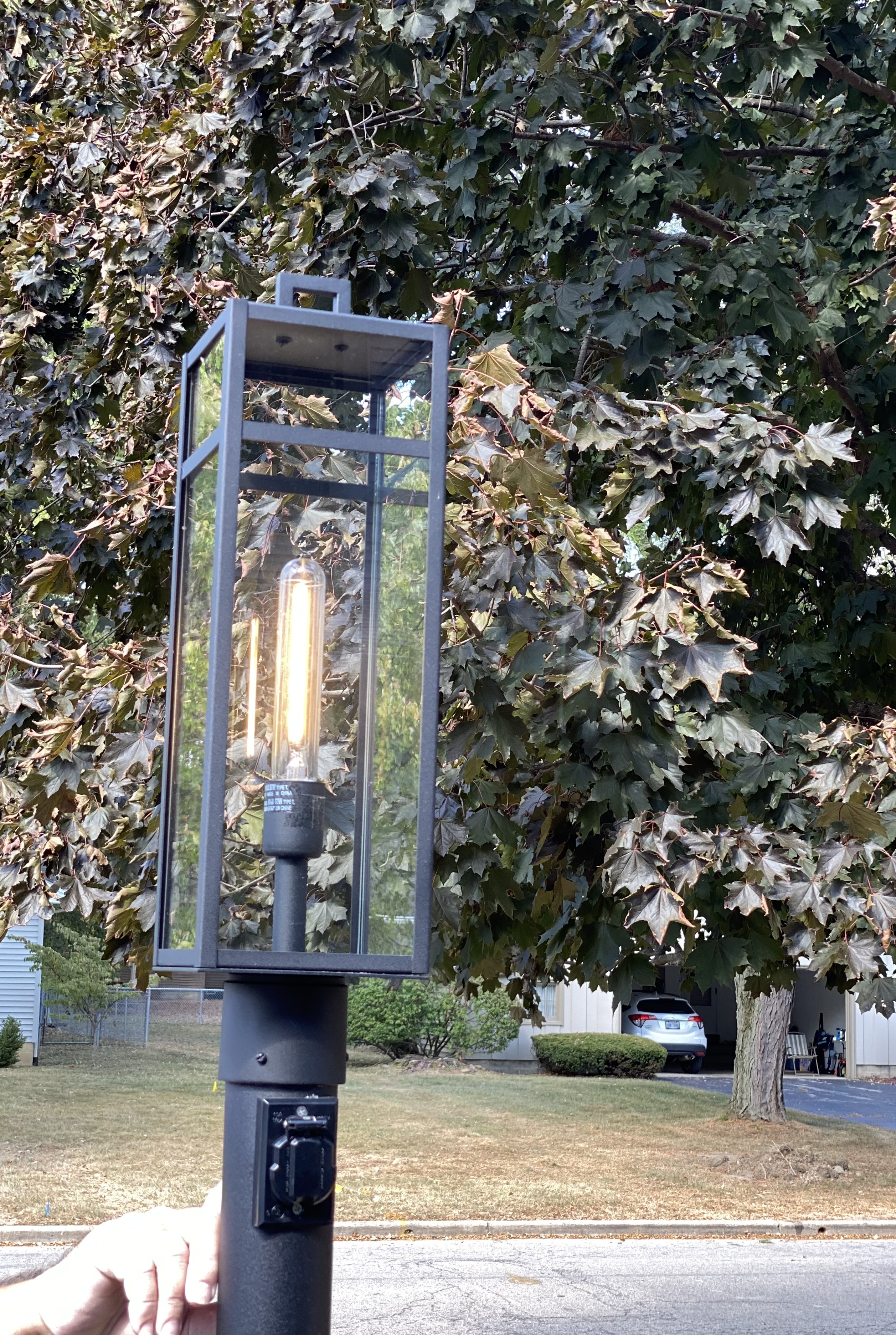 Sand Black Contemporary Outdoor Porch Wall Light - #7167H | Lamps Plus