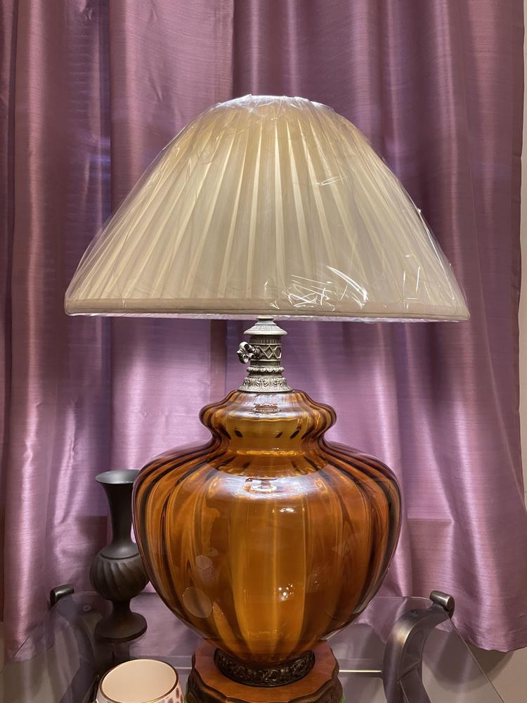 Stiffel Honey Beige Box Pleat Empire Shade 7x20x12 (Spider