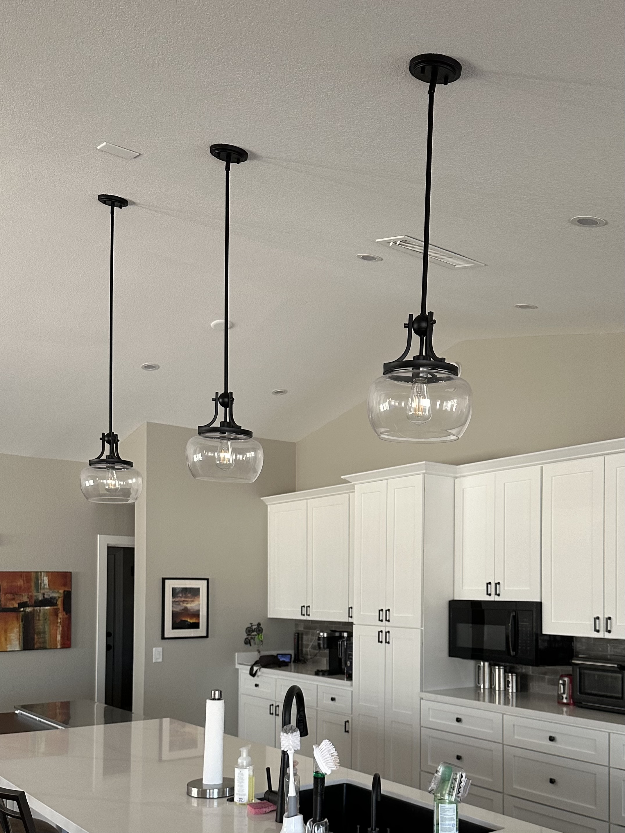 Black Clear Glass Hanging Light Traditional Mini - #86M35 | Lamps Plus