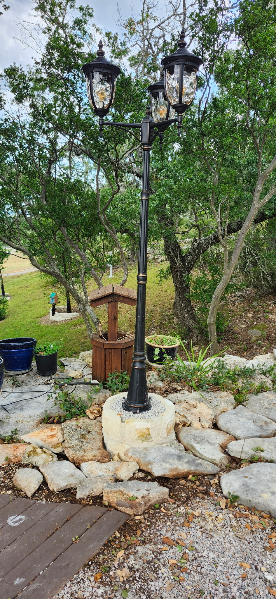 Bronze Traditional 3-Light Outdoor Street Lantern - #90537 | Lamps