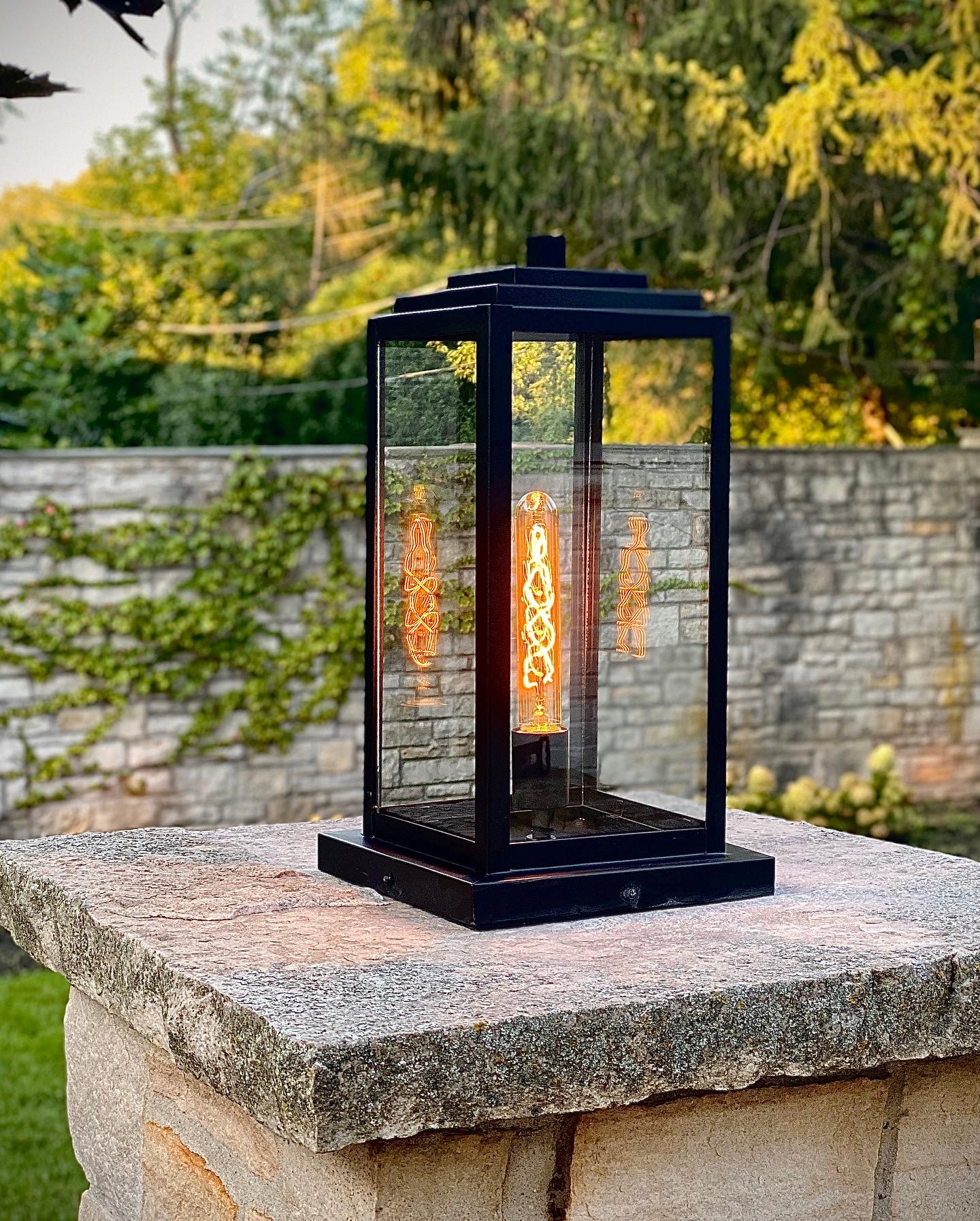 Matte Black Outdoor Post Light with Clear Glass - #544F2 | Lamps Plus
