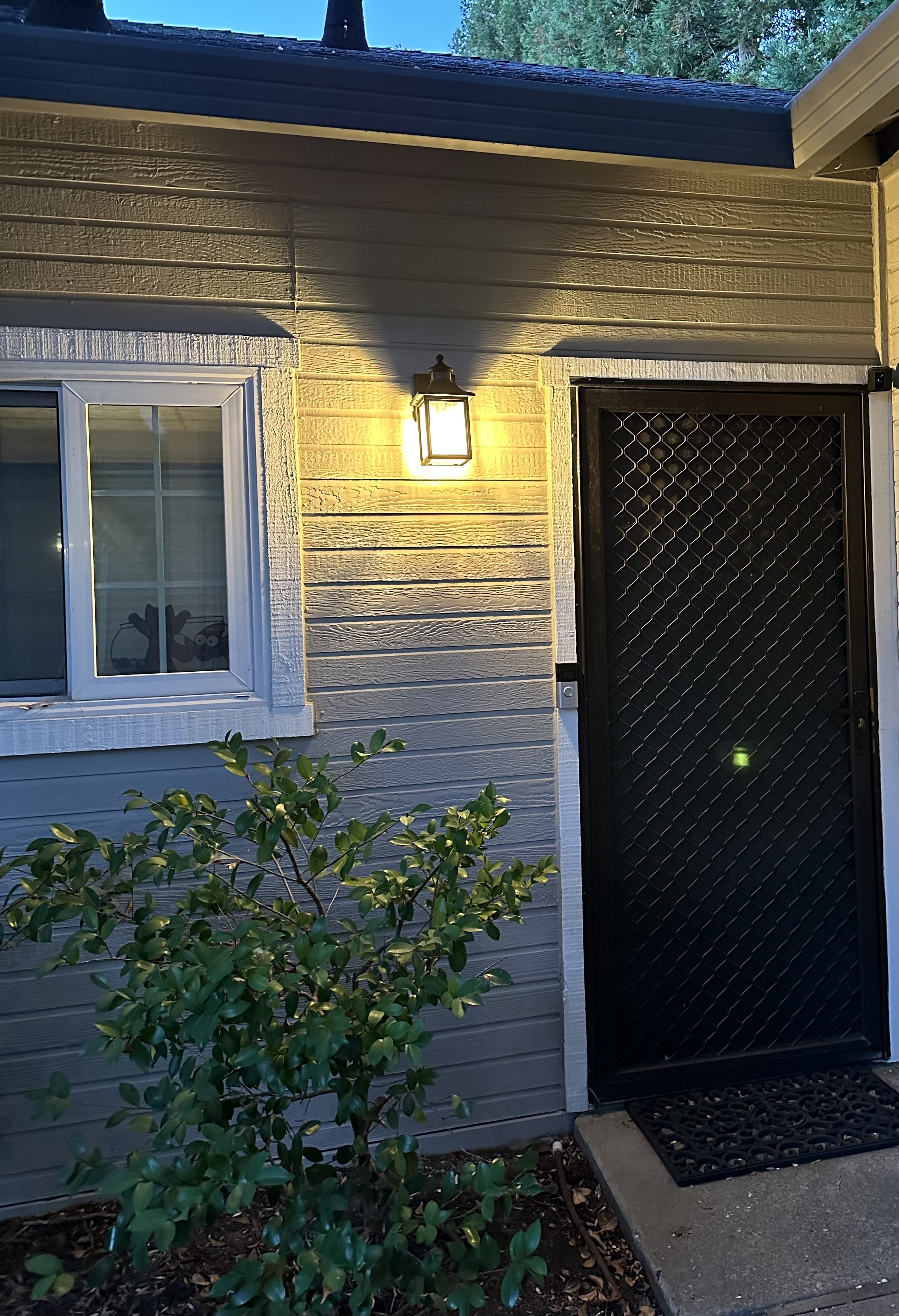 Black Motion Sensor Outdoor Porch Light 11.5 Inch - #42F25 | Lamps