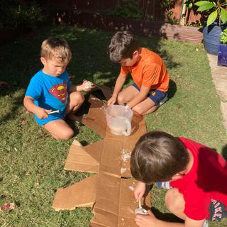Digging for dinosaurs.