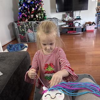 Tying in the hair