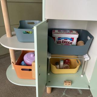 Added shelf and bins