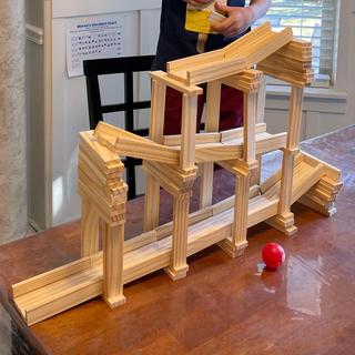 A track built from the 6-yr-old's imagination