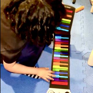 Jorgito loves that it moves and still plays!