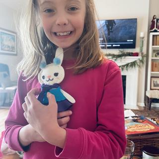 Loves the bunny she made