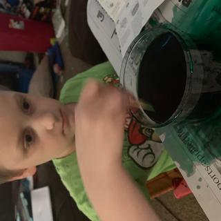 Stirring up our first crystal liquid.