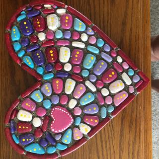 Heart garden stepping stone