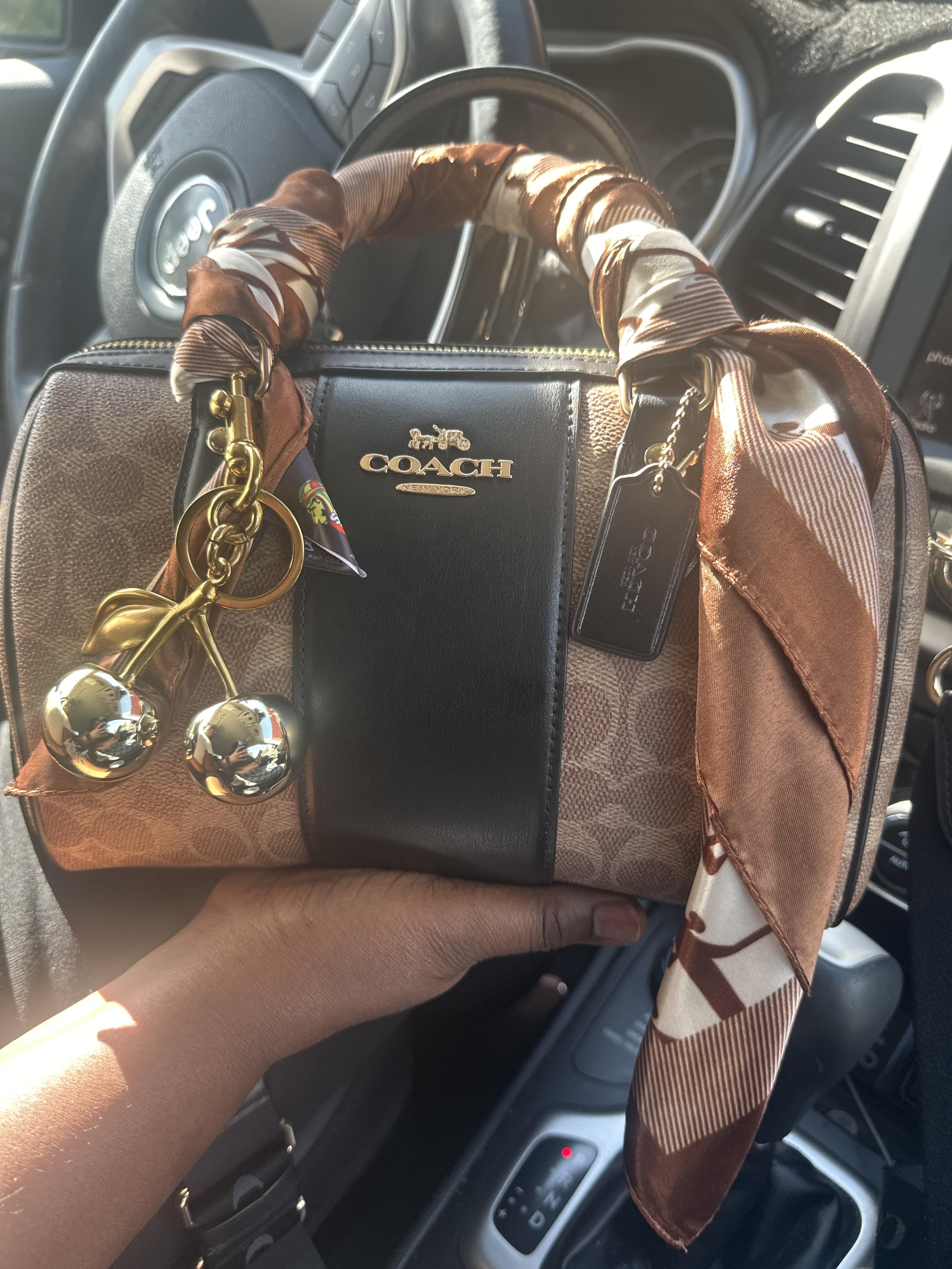 【Coach】Rowan Satchel Bag In Signature Canvas With Snoopy COACH® Outlet | Coach X Peanuts Rowan Satchel Bag In