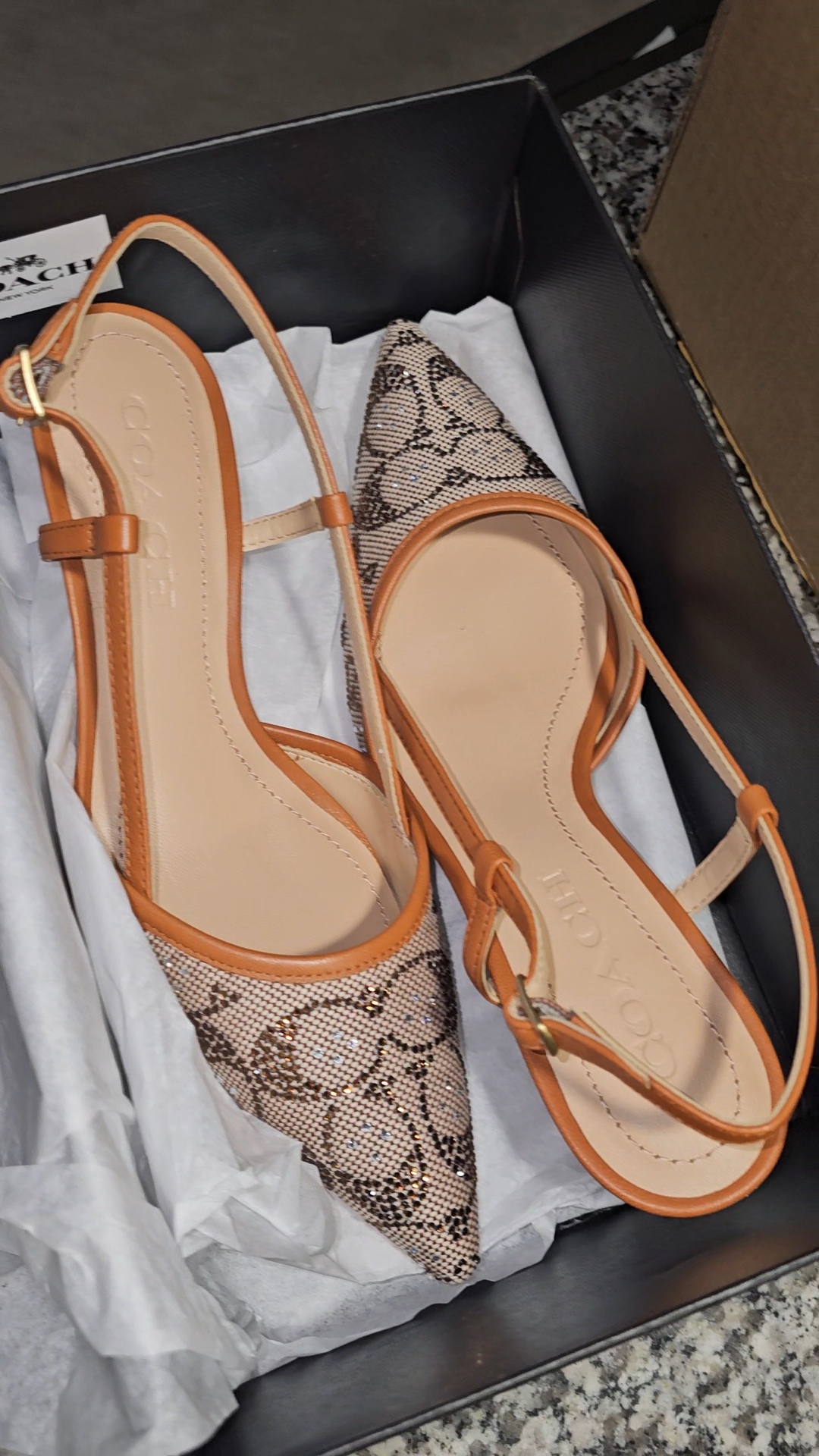 COACH® Outlet Rosie Slingback In Crystal Signature Jacquard