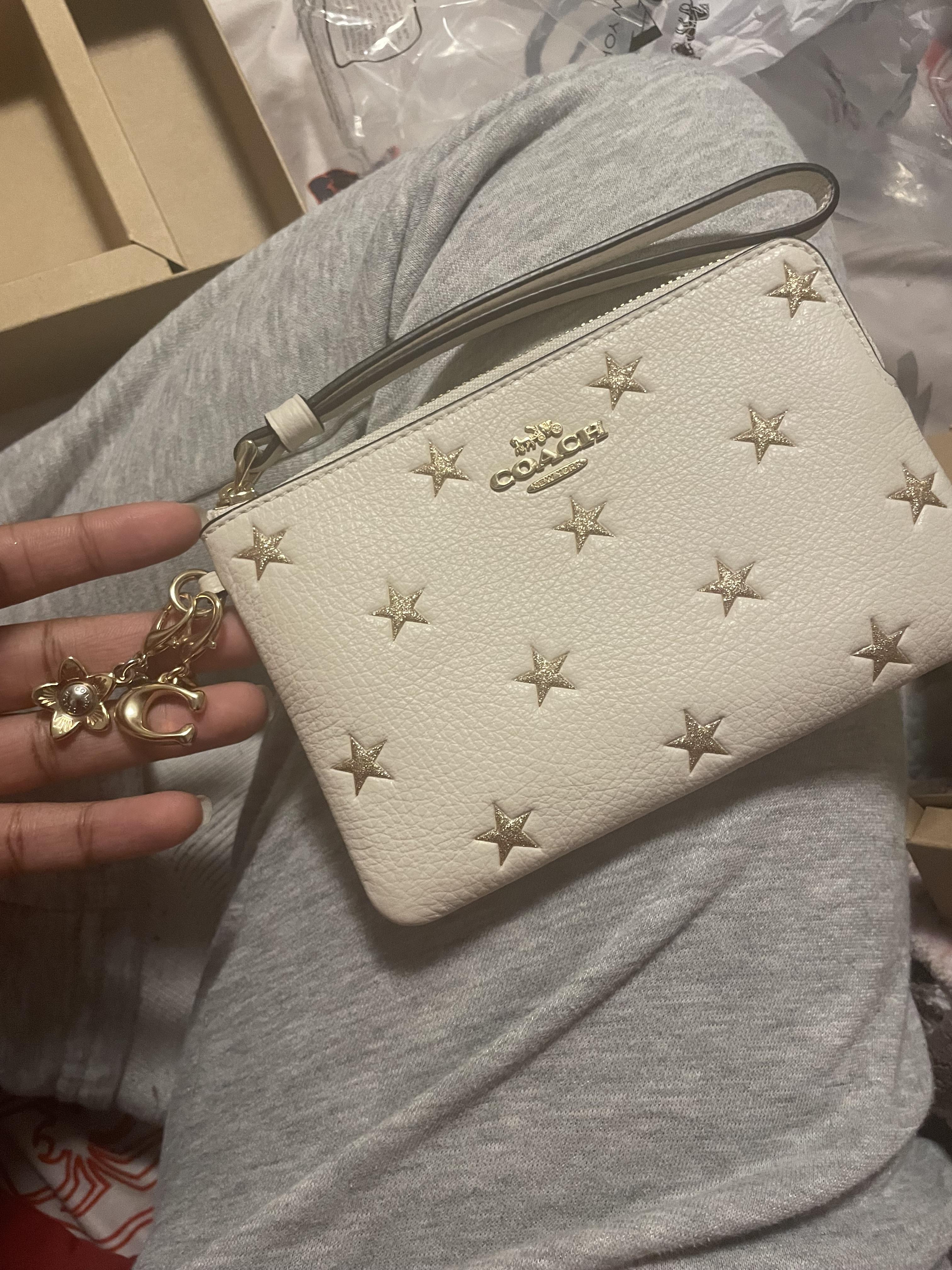 COACH® Outlet | Boxed Corner Zip Wristlet In Signature Leather COACH® Outlet | Boxed Corner Zip Wristlet In Signature Leather