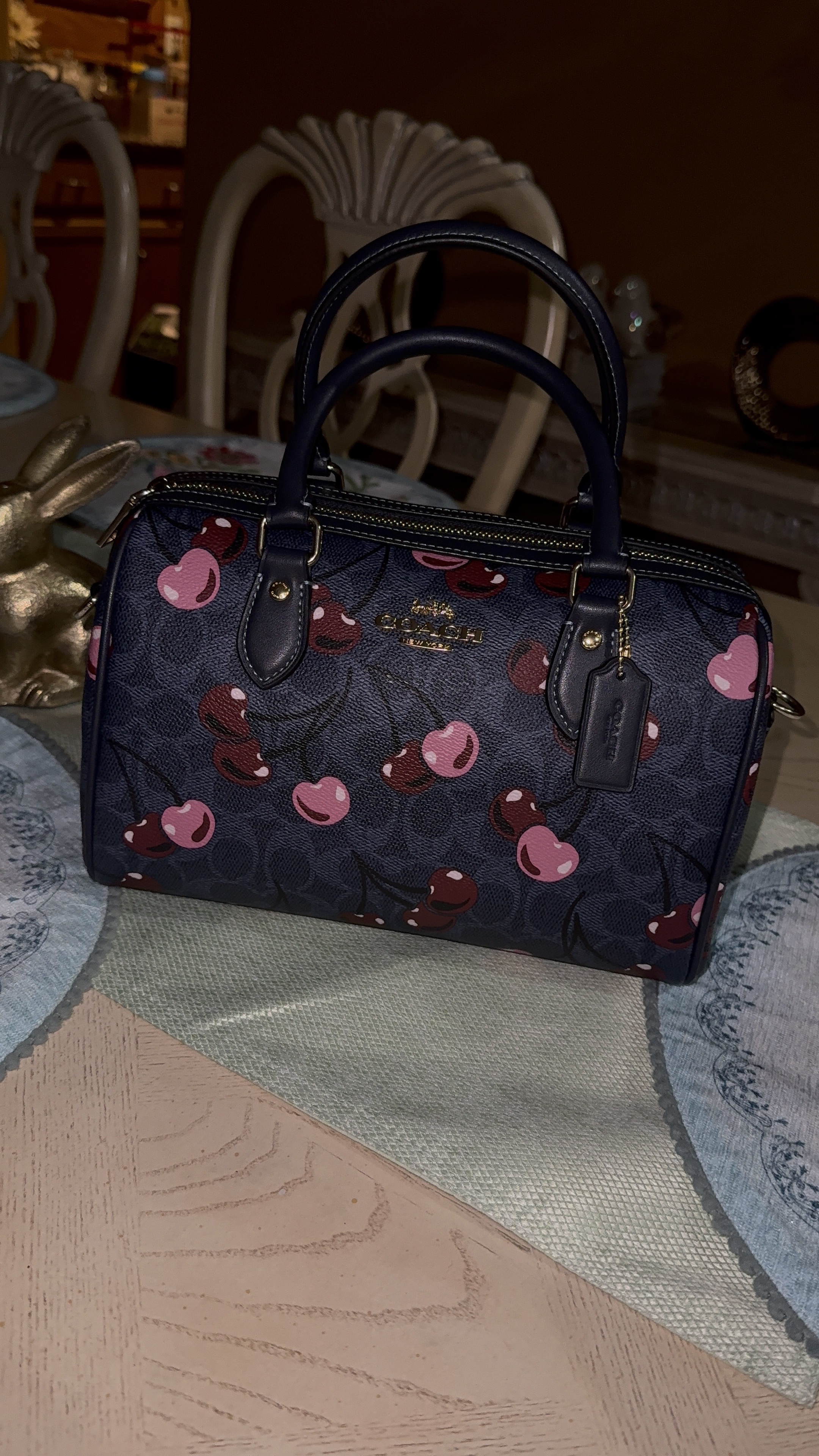 COACH® Outlet | Rowan Satchel Bag With Rose Print