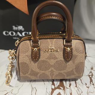Mini Rowan Bag Charm In Signature Canvas | Coach New Zealand
