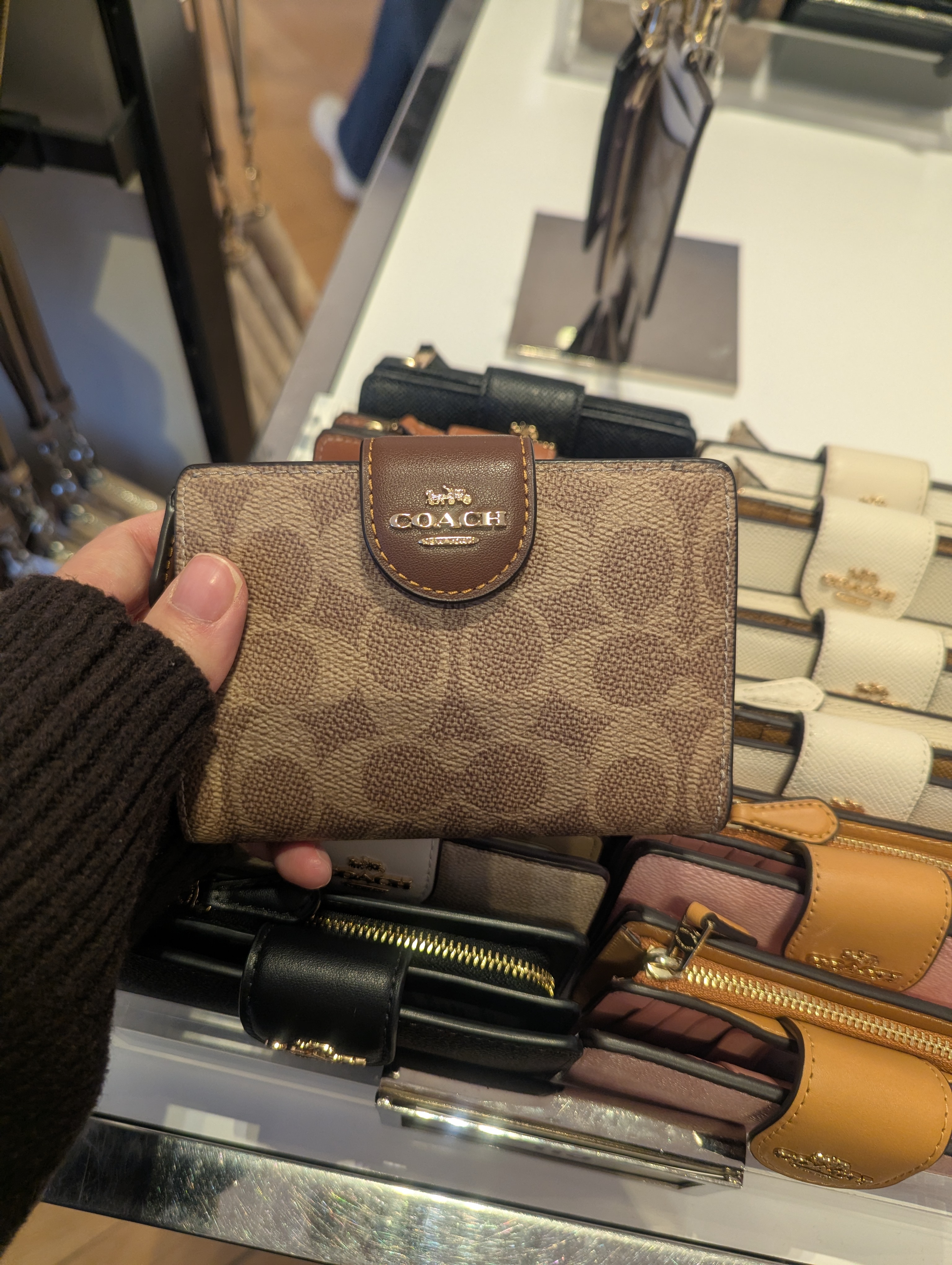 COACH® | Medium Corner Zip Wallet In Signature Jacquard With