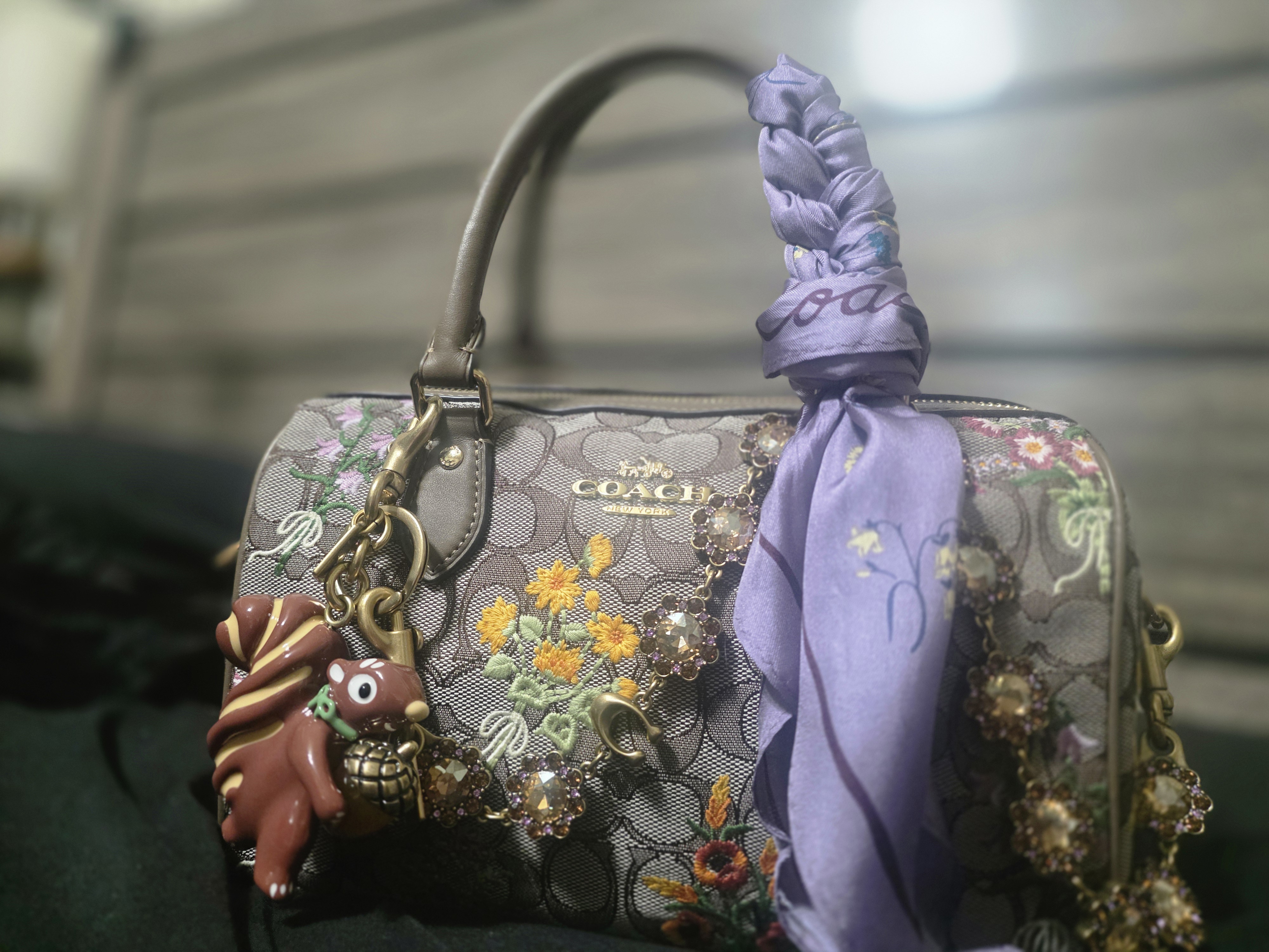 Rowan Satchel Bag In Rainbow Signature Canvas | Coach New Zealand