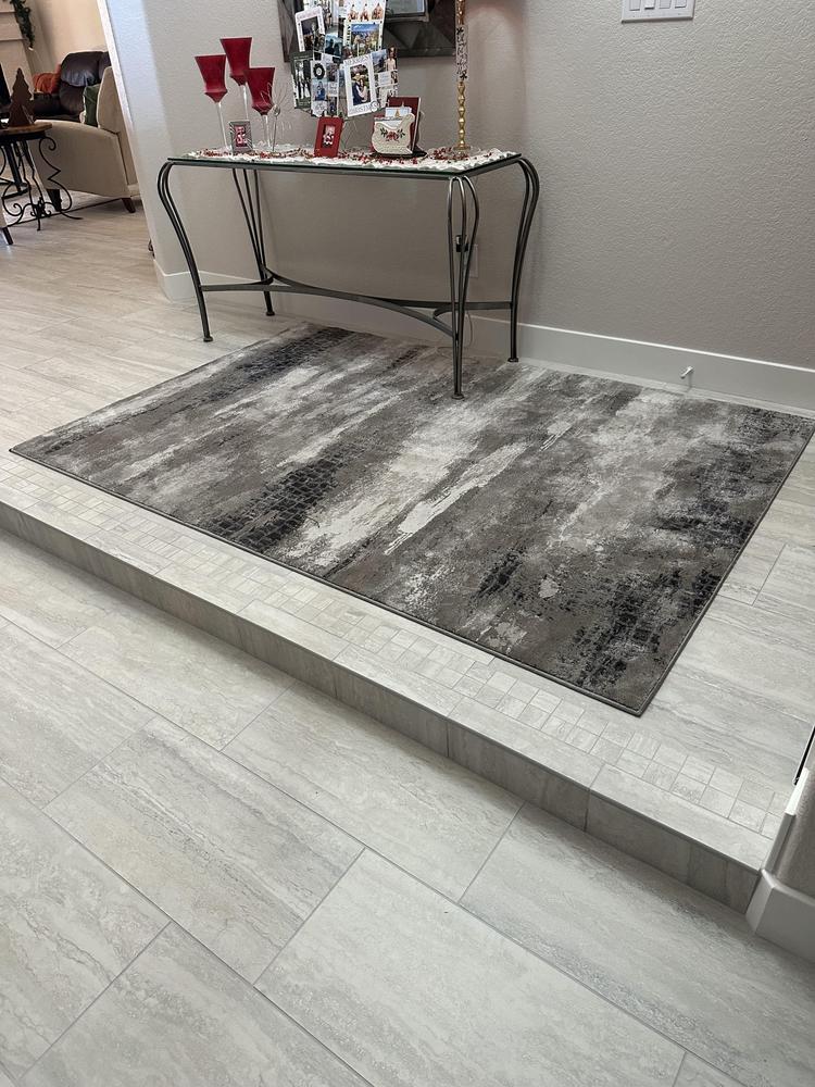 Camden Canbera Neutral Abstract Rug | At Home