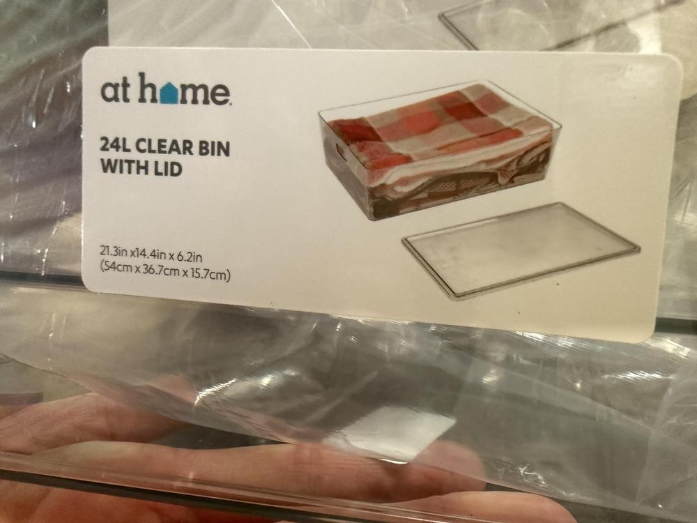 at home Lisse Clear Bin with Lid 26l
