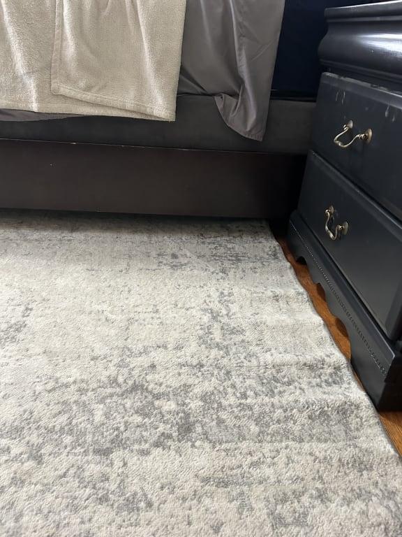 (D498) Crosby St. Roma Grey Abstract Area Rug, 5x7
