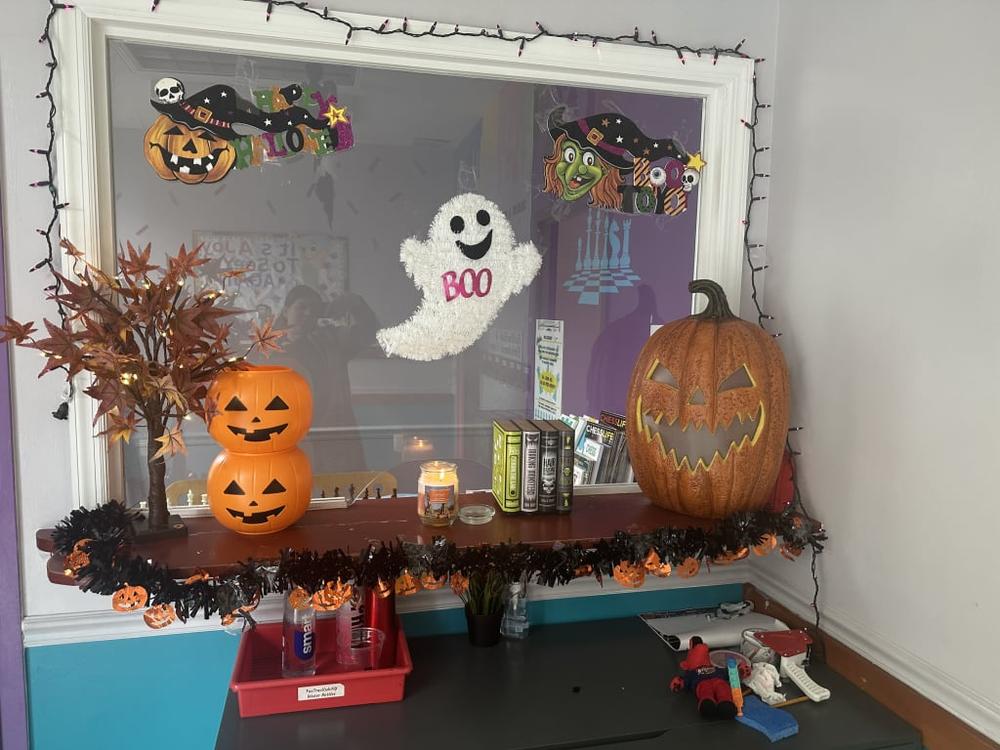 Happy Haunting Giant Jack-o'-Lantern Wall Plaque, 22.8"