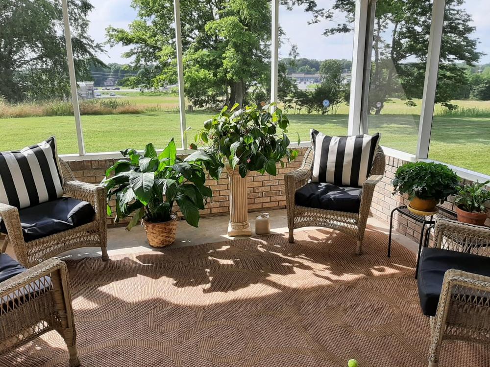 at home Salinger Tan Gripper Dining Chair Cushion with Non Skid Material