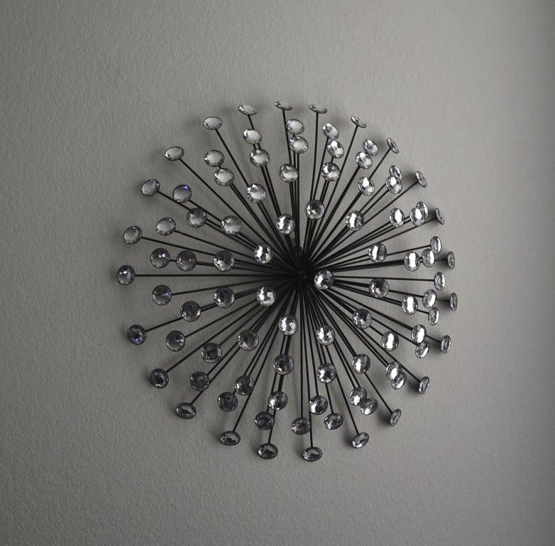 Black Metal Starburst Wall Decor, 24"