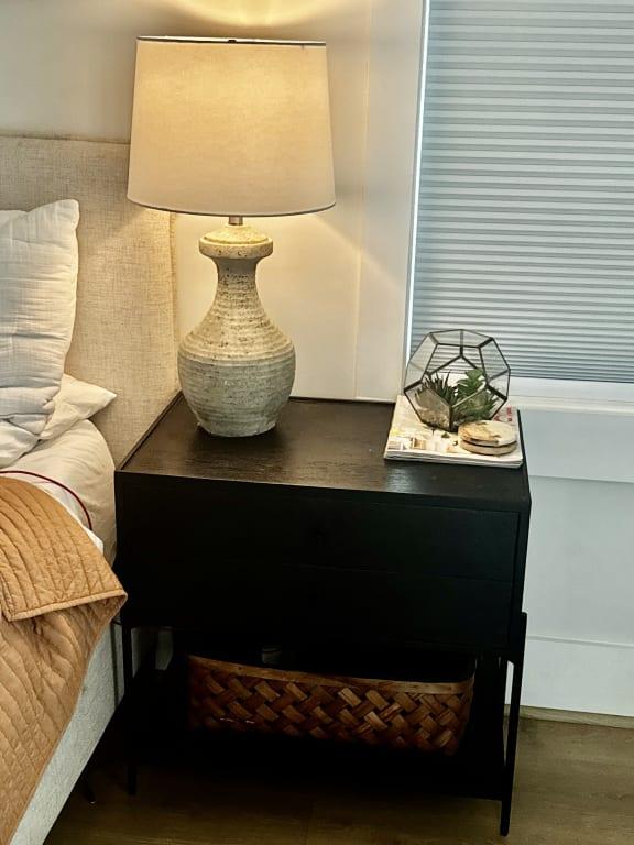 Found & Fable Distressed White Concrete Medium Table Lamp Base, 21"