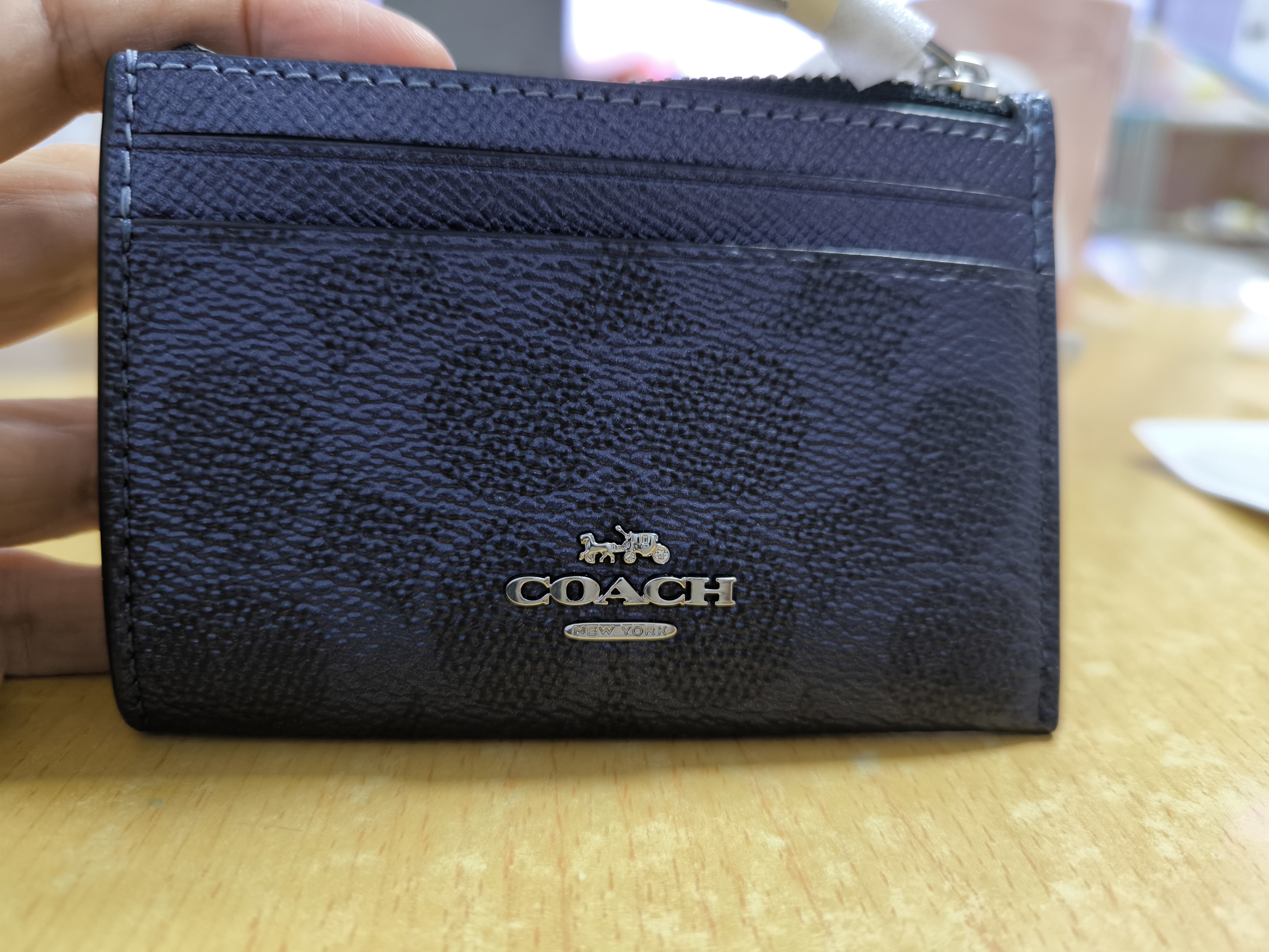 Mini Skinny Id Case In Signature Jacquard | Wallets | Coach | COACH®