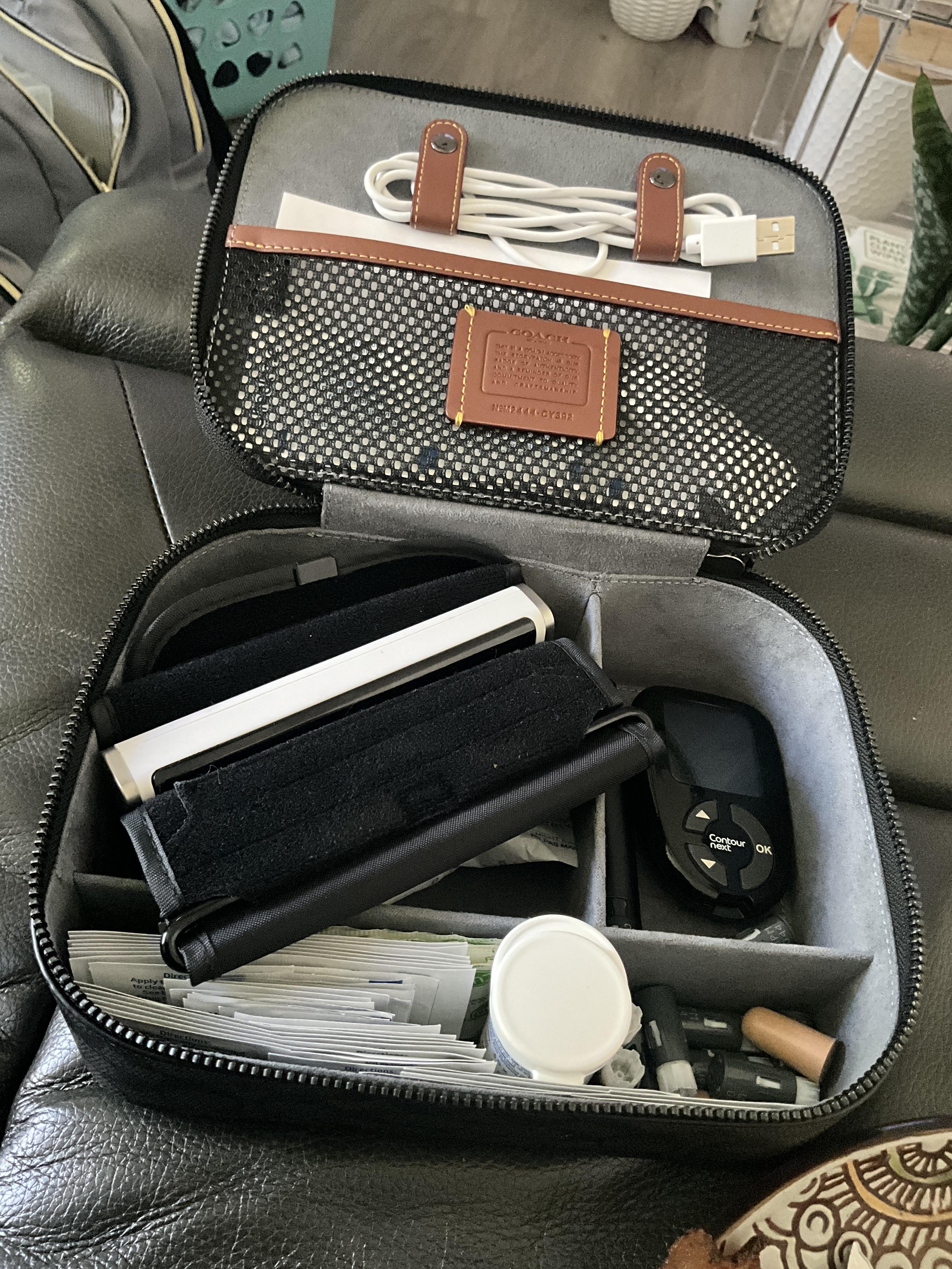 Tech Organizer In Colorblock Signature Canvas | Accessories | Coach
