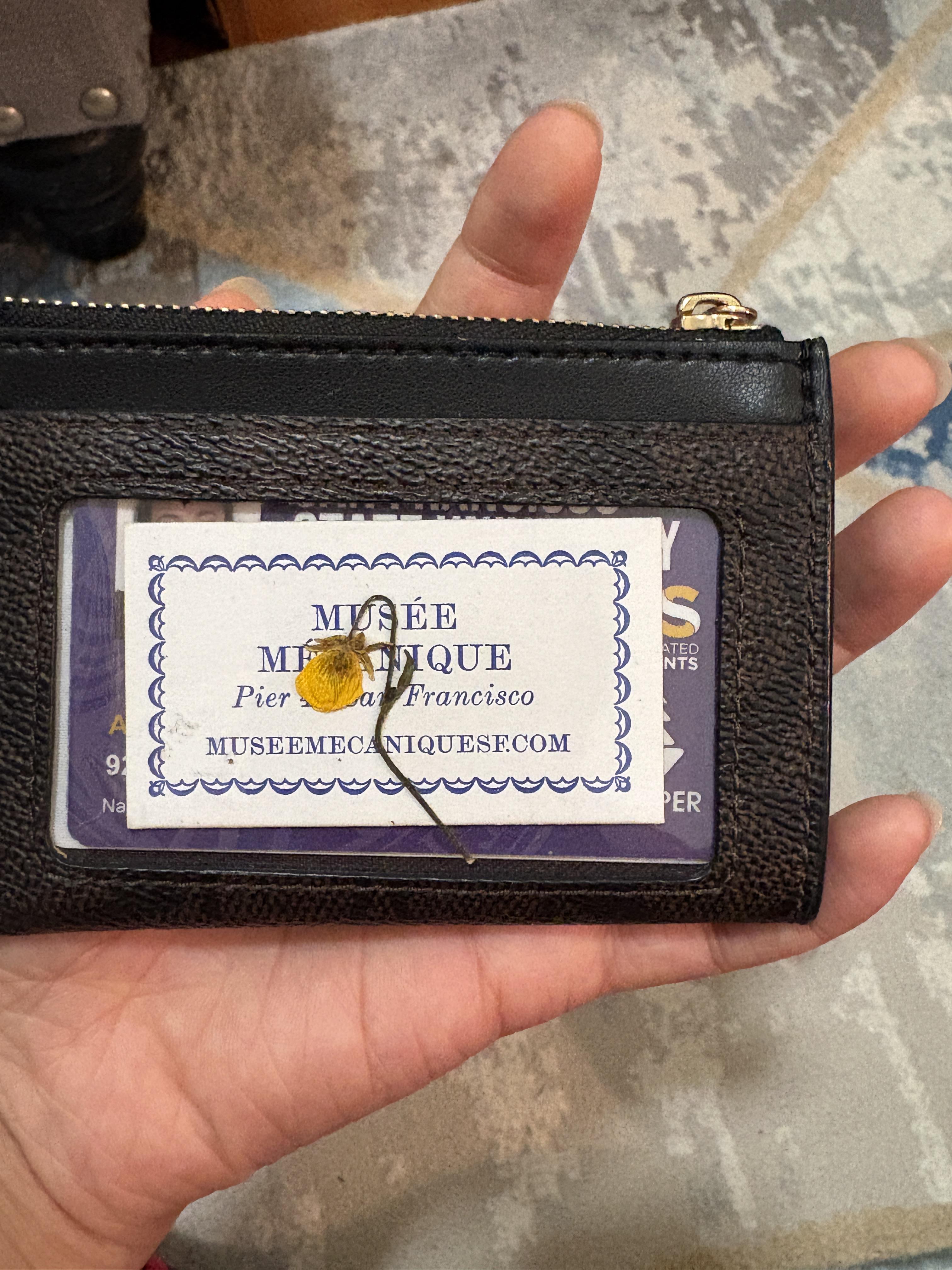 Mini Skinny ID Case In Signature Jacquard With Floral Embroidery