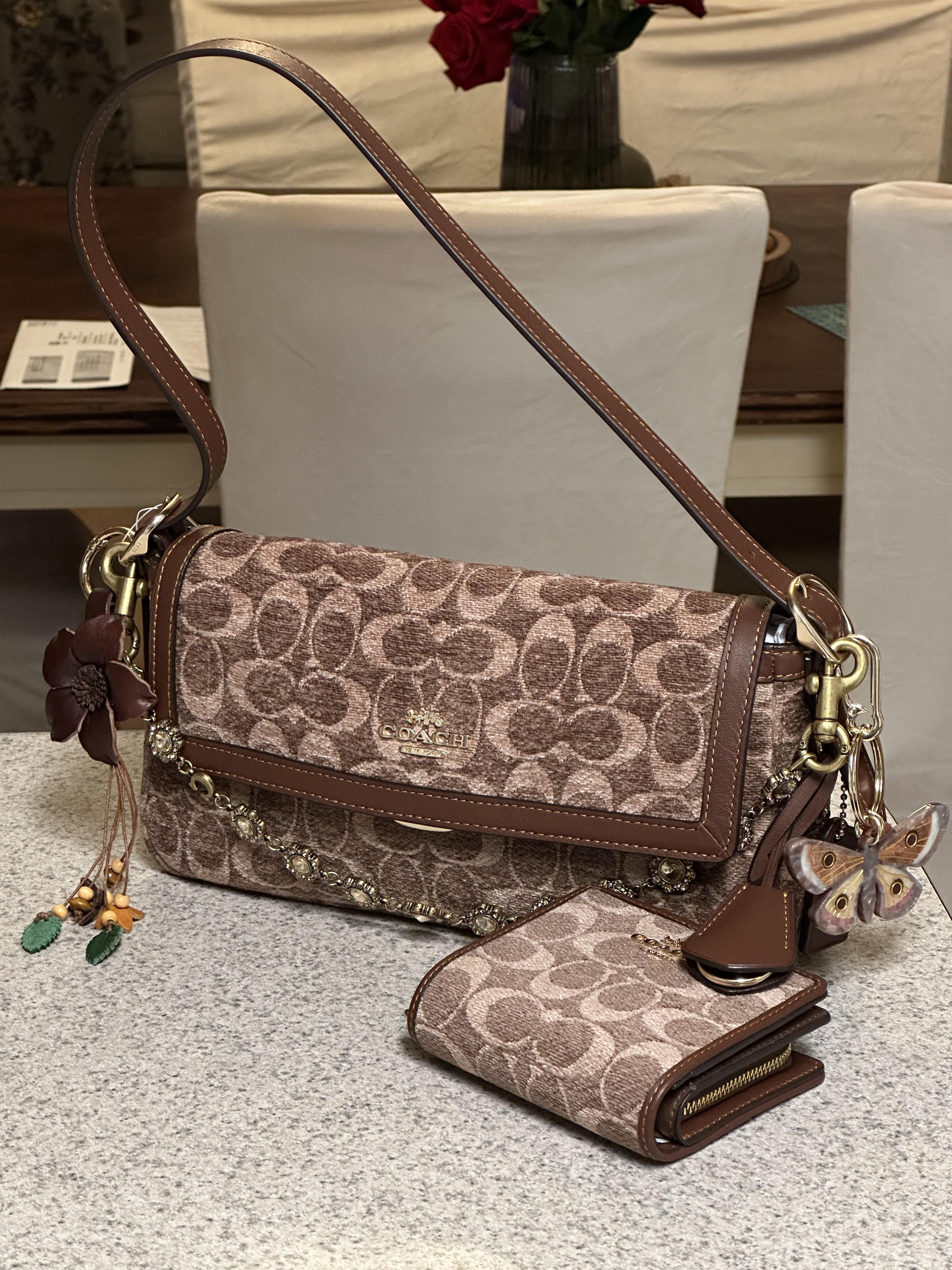 Etta Small Flap Shoulder Bag With Floral Applique | Bags | Coach 