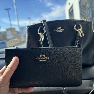 Slim Zip Wallet In Signature Canvas With Stripe | Wallets | Coach