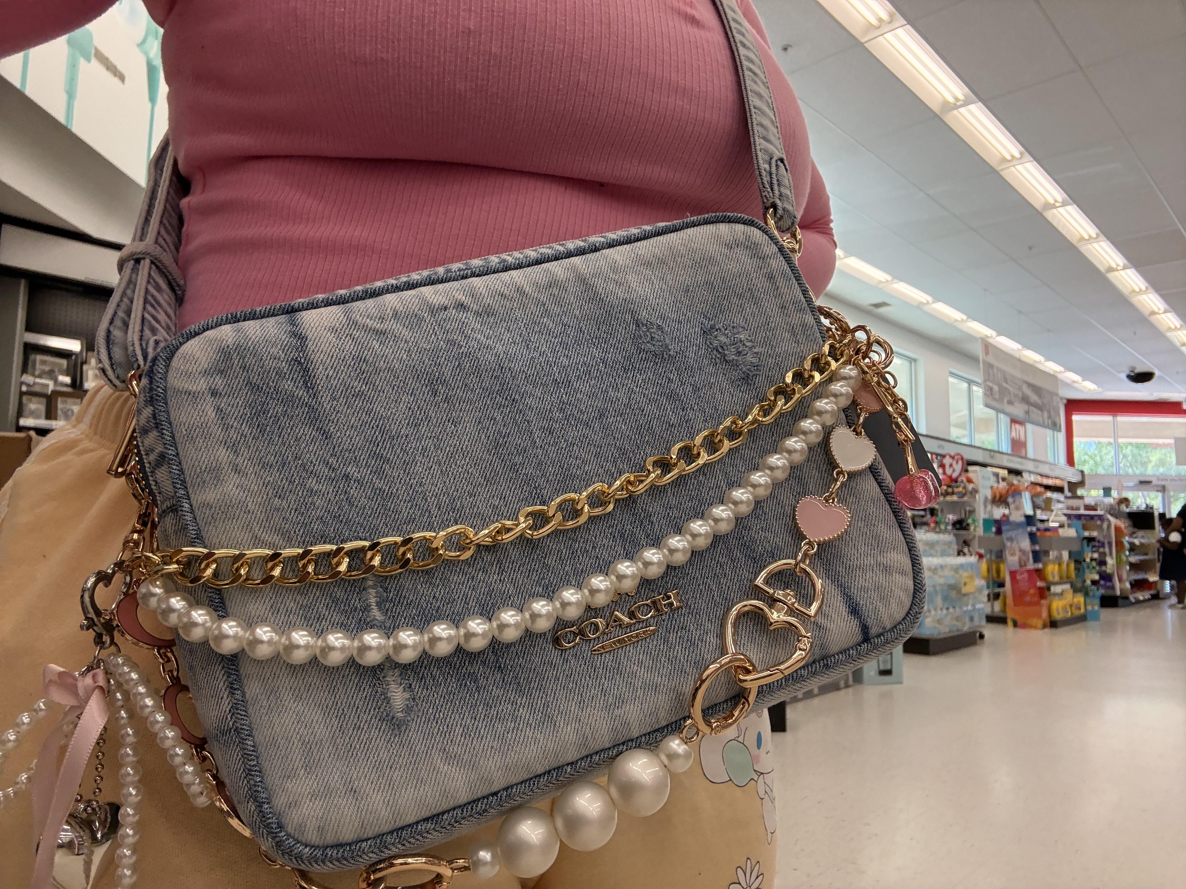 Carey Crossbody Bag In Loved Denim With Charms | COACH®