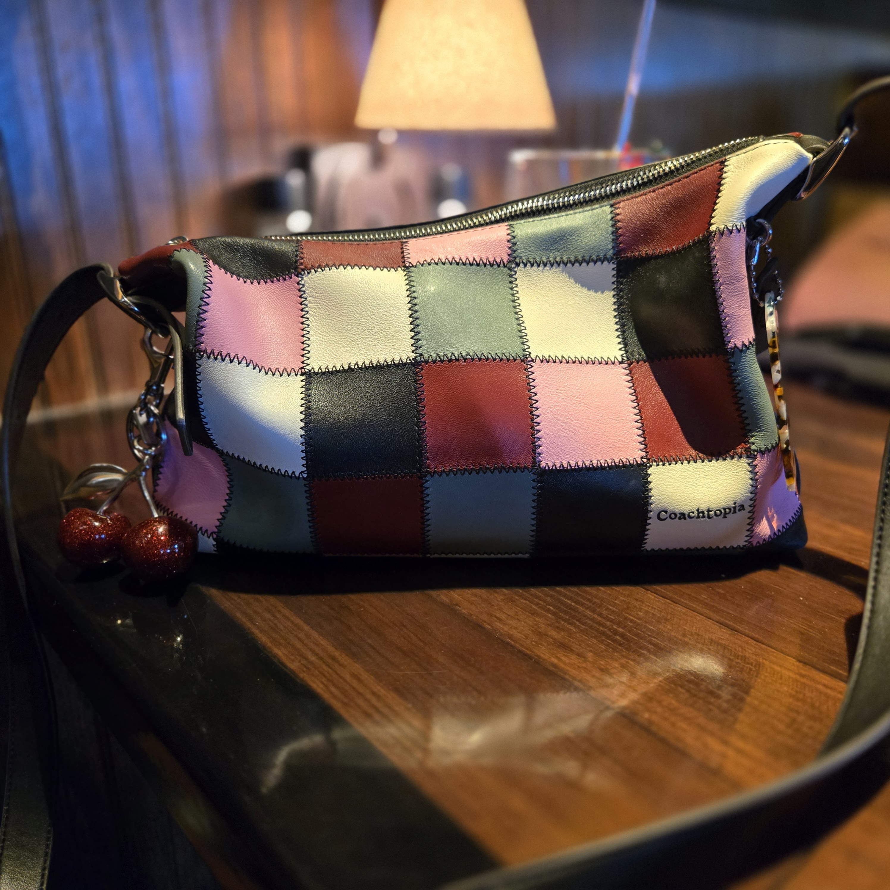 Alter/Ego Shoulder Bag In Checkerboard Upcrafted Leather