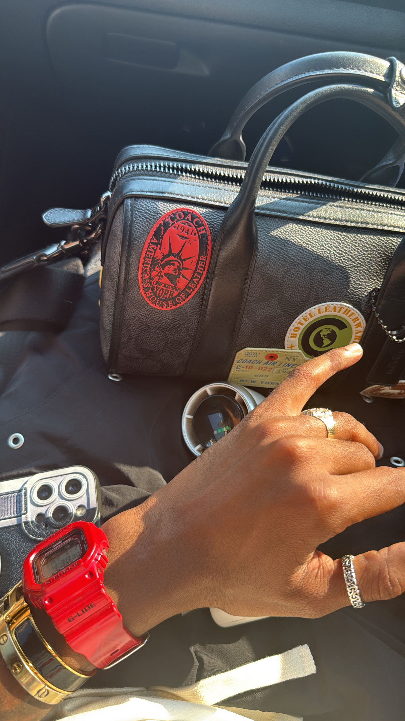 COACH® | Gotham Duffle Bag 24 With Sketch Print
