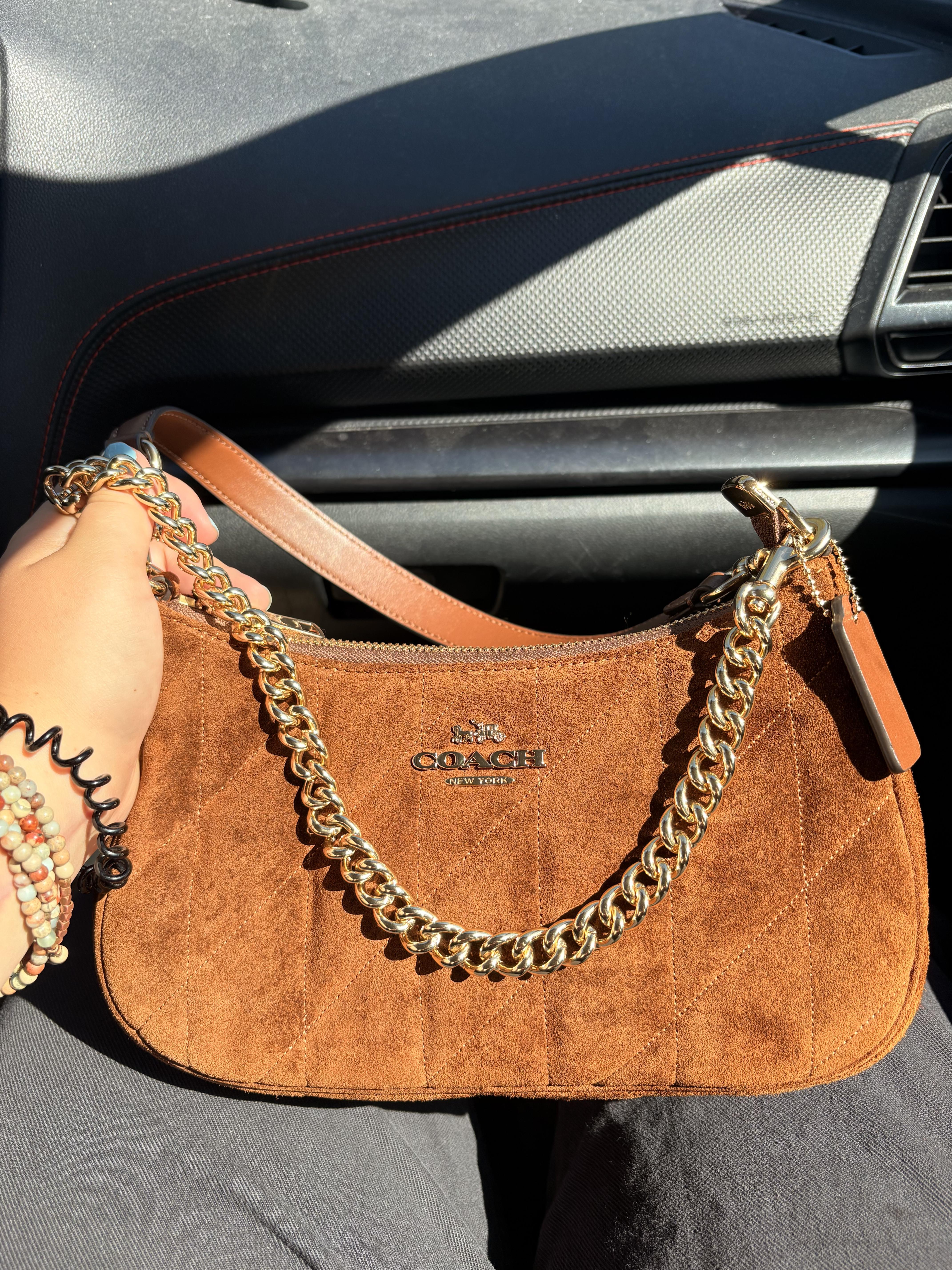 Teri Shoulder Bag In Signature Jacquard With Floral Embroidery